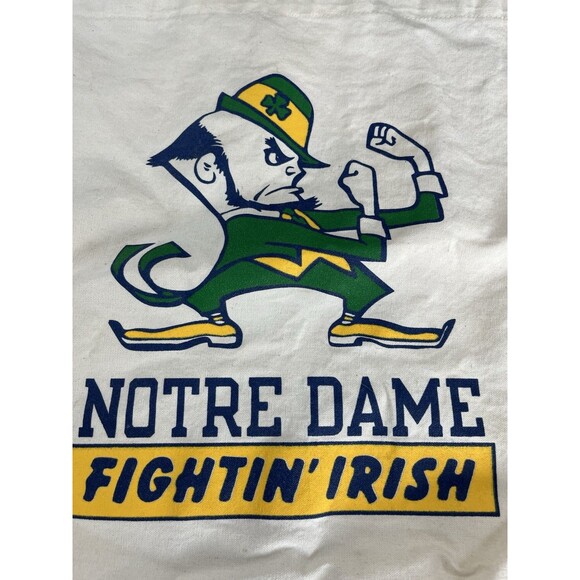 VTG Notre Dame Football Fighting Irish Authentic Tote Bag White Logo NCAA - Picture 4 of 6